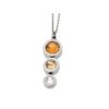 Stainless Steel Necklace with Coloured Stones