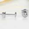 Petite Plain Hearts Stud Earrings