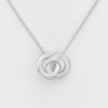 Silver Circle and Links Necklace